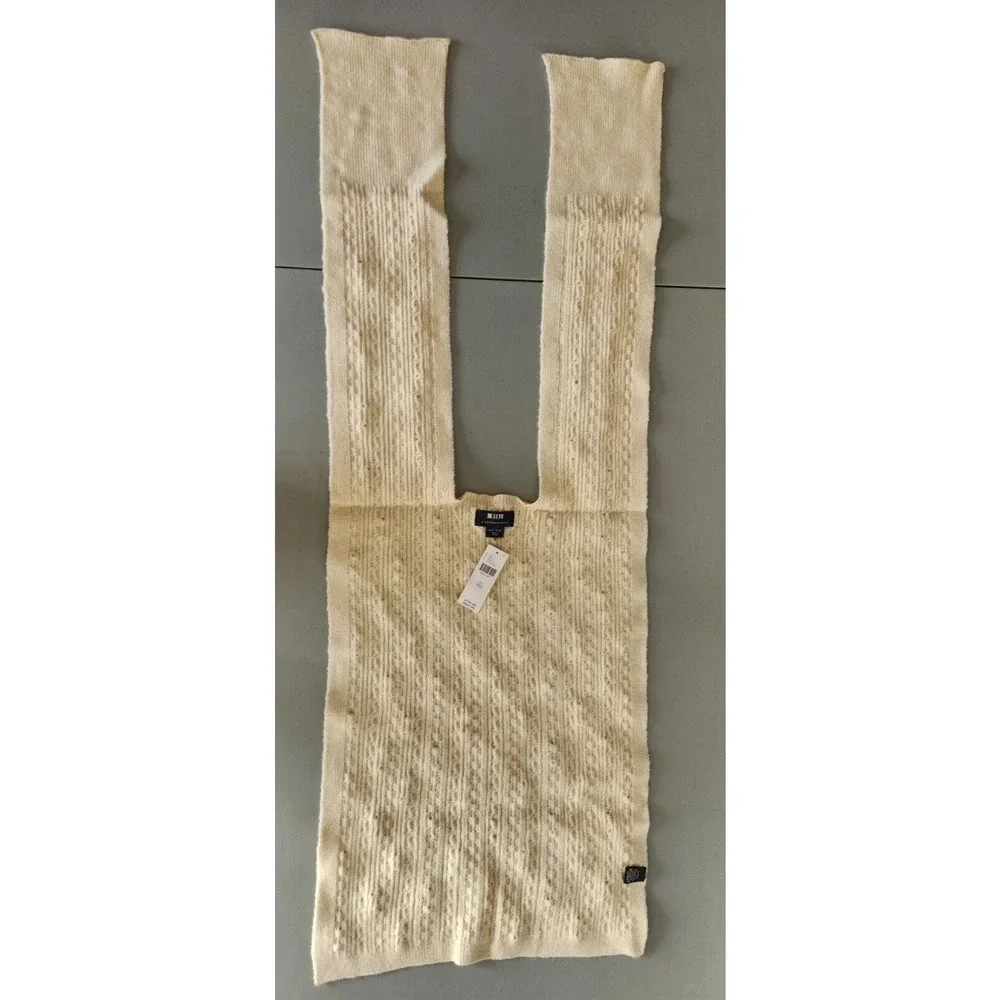 NWT Anthropologie Maeve Pearl Cable Knit Sweater Vest Shrug One Size Ivory